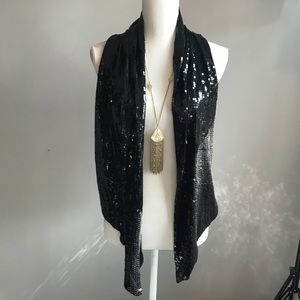 {TART} Black Sequined Vest
